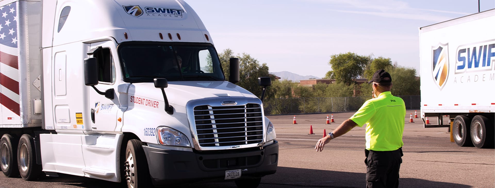 Why should I attend a Swift Transportation Truck Driving School? Earn $57k as a first year driver!