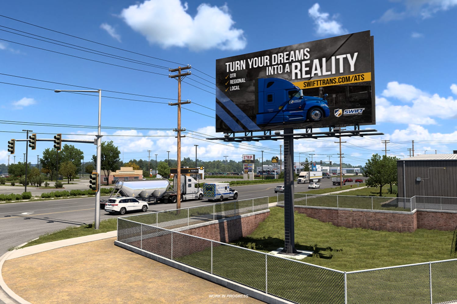 American Truck Simulator is running ads for real truck companies