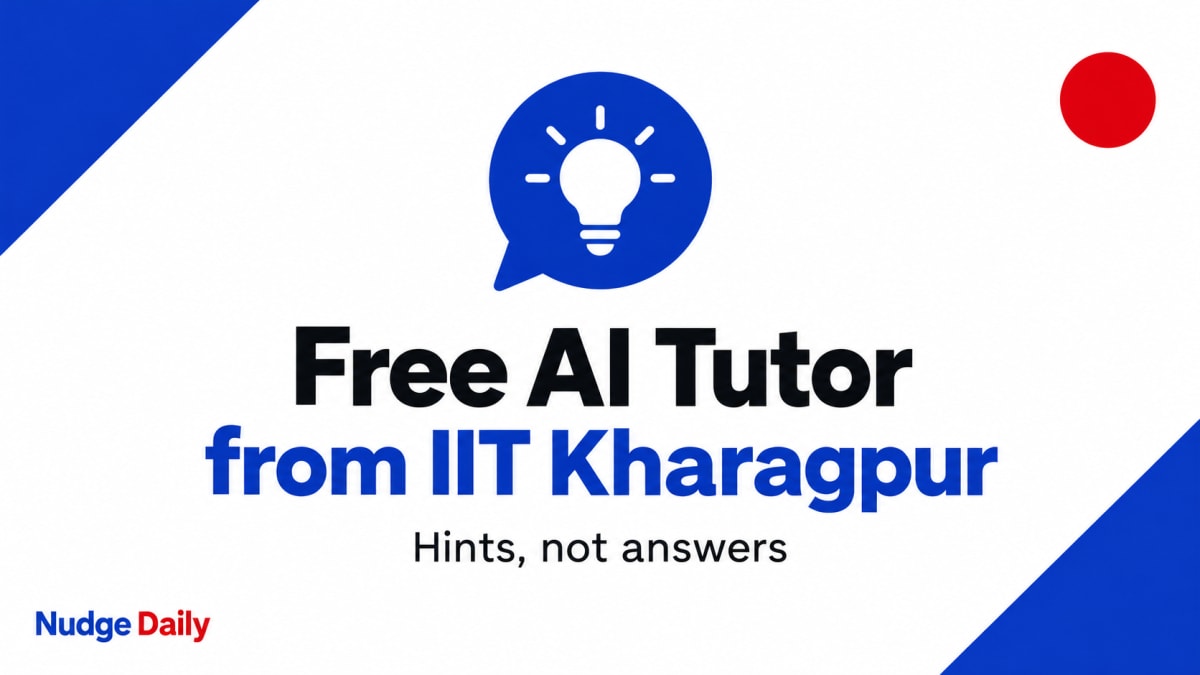 IIT Kharagpur's Free AI Tutor Is Live on NDLI: How Students Can Use It Without Letting It Think for Them