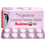 Susten SR 200 mg Tablet is a natural female sex hormone, progesterone | RX Supply