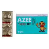 AZEE DT 100MG TABLET is used in pediatric patients to manage mild-to-moderate infections -RX Supply