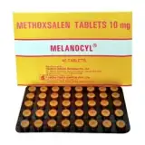 Melanocyl Tablet (Methoxsalen) is a medicine used along with controlled ultraviolet light-RX Supply