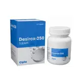 DESIROX 500MG (DEFERASIROX) is a prescription medication that helps reduce excess iron levels in the body.