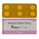 Azithromycin 250MG (Azipro) is an antibiotic used to treat various types of bacterial infections-RX Supply
