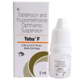 Toba F Eye Drop 5ml (Tobramycin/Fluorometholone) is a medicine used to treat bacterial | RX Supply