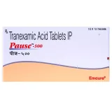 Pause Tablet (Tranexamic Acid) is used to treat bleeding. It helps to prevent or reduce bleeding-RX Supply
