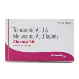 Clostop Srx Tablet (Tranexamic Acid /Mefenamic Acid) is a combination medicine used-RX Supply