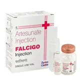 FALCIGO INJECTION (ARTESUNATE) is an antimalarial drug used to treat severe cases of malaria.