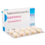 Gestone (Progesterone) is a medication used to help regulate the menstrual cycle, prevent uterine bleeding