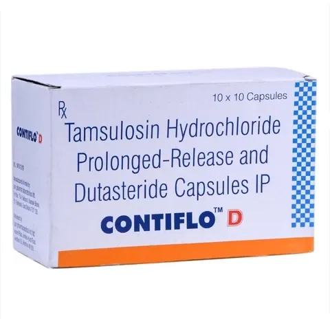 Contiflo D Capsule (Tamsulosin 0.4 / Dutasteride 0.5) is a combination of two medicines that work-RX Supply