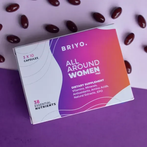 Briyo All Around Women Packed with essential nutrients including vitamins, minerals, natural extracts, amino acids