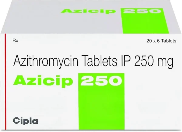 Azithromycin 250MG (Azicip) is an antibiotic used to treat various types of bacterial infections-RX Supply