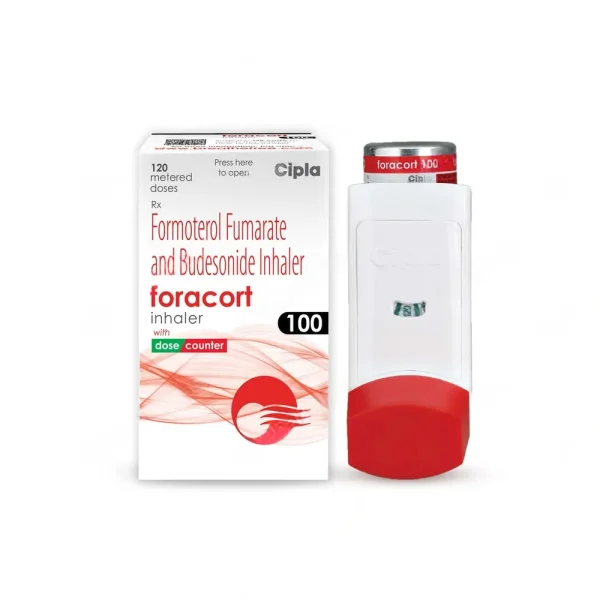 Foracort Inhaler 100 (Budesonide/Formoterol) is a combination of two medicines | RX Supply