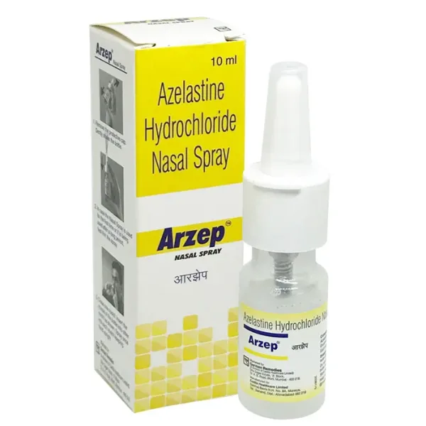 ARZEP Nasal Spray (Azelastine) is a prescription medication that provides relief from nasal allergy