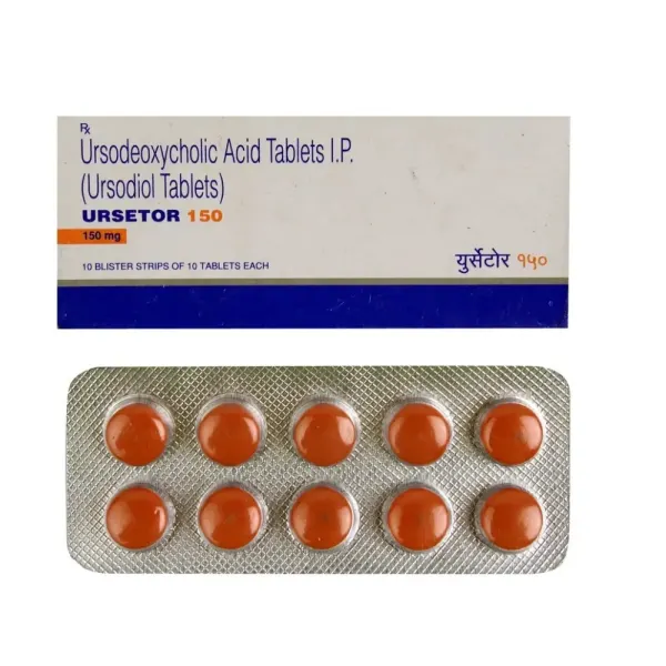 Ursetor 150mg Tablet (Ursodeoxycholic 150) is a medicine used to dissolve certain gallstones-RX Supply