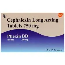 Cephalexin 750MG (Phexin BD) is an antibiotic used to treat various bacterial infections-RX Supply