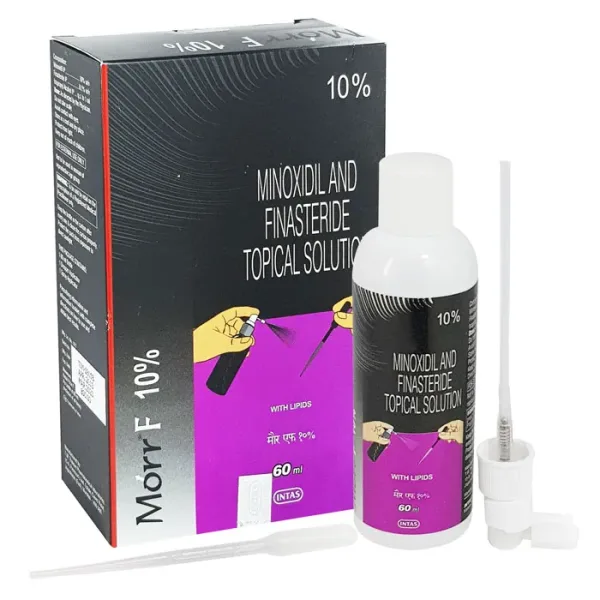 MORR-F is a combination of two of the most effective medications for treating hair loss: minoxidil and finasteride.