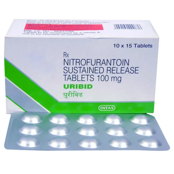 Uribid 100mg Tablet (Nitrofurantoin 100mg) is an antibiotic that fights bacteria. -RX Supply