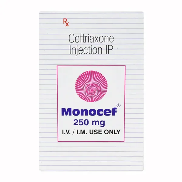 Monocef Injection 250mg (Ceftriaxone) is a medicine used to treat bacterial infections | RX Supply