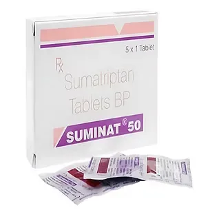 Suminat 50 mg Tablets are a popular medication used to treat migraine headaches/RX Supply