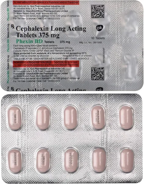 Phexin BD 375MG (Cefalexin) is an antibiotic used to treat various bacterial infections | RX Supply