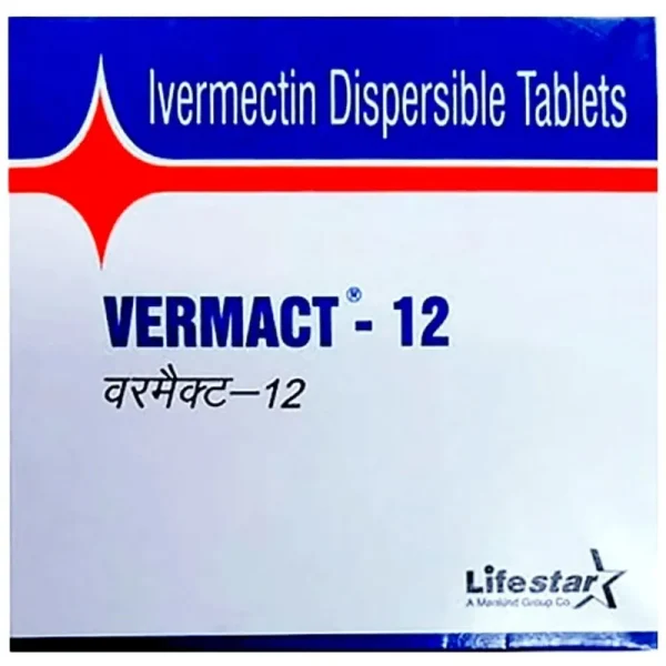 Vermact 12mg contains active ingredient of ivermectin dispersible 12mg