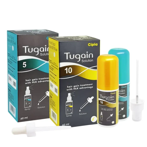 TUGAIN (MINOXIDIL) by Cipla is a clinically proven, safe and effective treatment for hair loss.