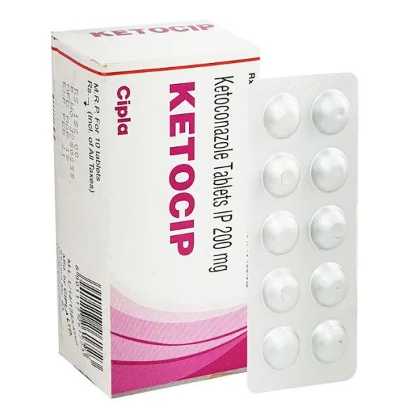 KETOCIP 200MG (KETOCONAZOLE) is an antifungal medication used to treat various fungal infections.