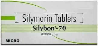 Silybon 70 mg Tablet is a medicine used to treat chronic (long standing) liver diseases-RX Supply