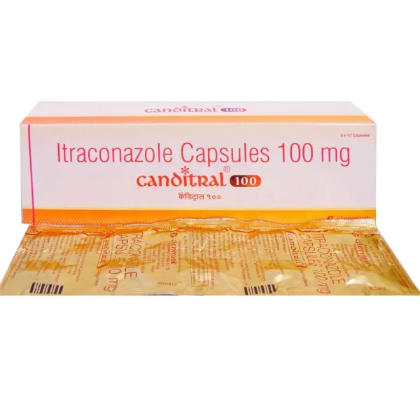 Canditral 100 Capsule (Itraconazole) belongs to a group of medicines called antifungals-RX Supply