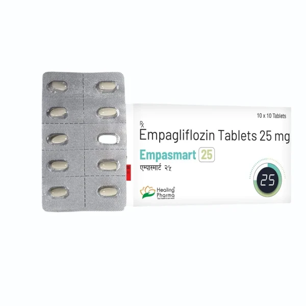Empasmart 25 mg Tablet 10 is primarily used to manage type 2 diabetes mellitus in adults | RX Supply