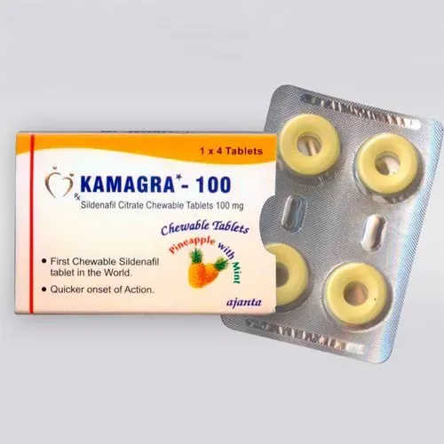 KAMAGRA POLO CHEWABLE 100MG (SILDENAFIL CITRATE)