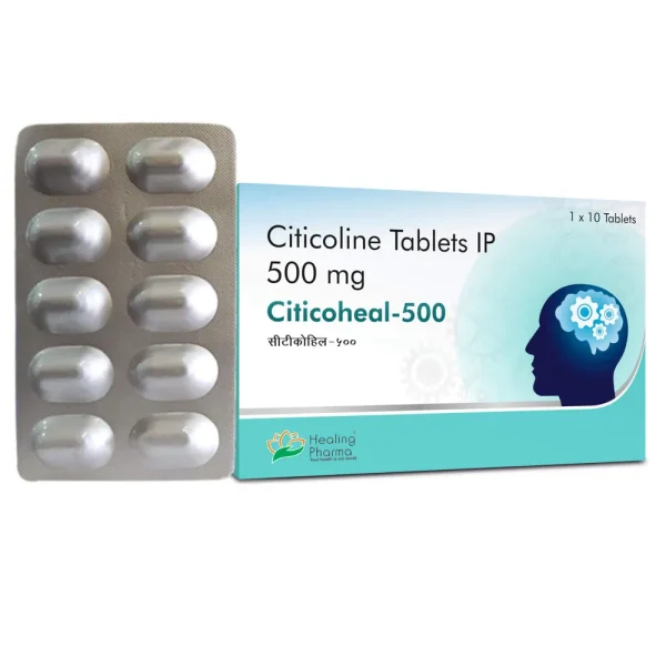 Citicoheal 500 mg (Citicoline) 10 is used to manage cognitive impairment and support | RX Supply