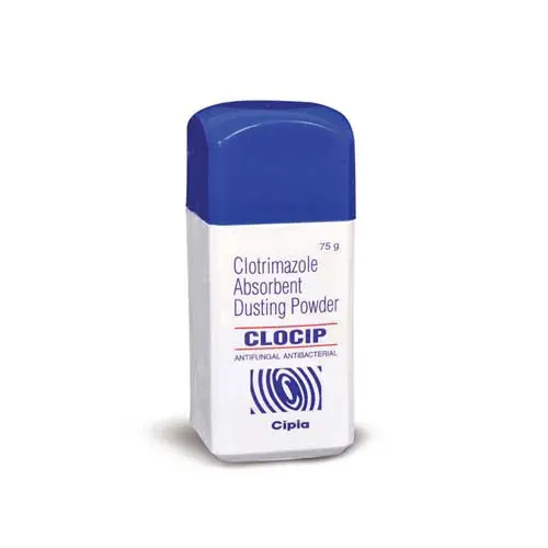 CLOCIP DUSTING POWDER (CLOTRIMAZOLE) is an antifungal medication that helps to treat and prevent skin infections caused by fu