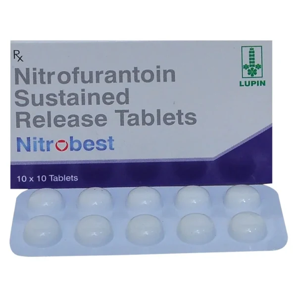 Nitrobest Tablet (Nitrofurantoin 100mg) is an antibiotic that fights bacteria.-RX Supply