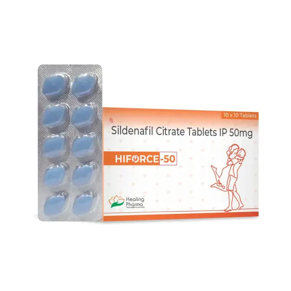 Hiforce 50 mg (Sildenafil Citrate) is a prescription drug used to treat impotence in men-RX Supply