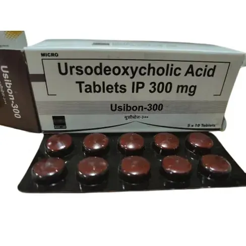 Usibon 300 Tablet (Ursodeoxycholic Acid 300mg) is a bile acid used to dissolve gallstones