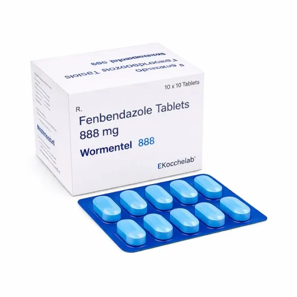Fenbendazole 888mg Human (Wormentel 888) is an effective and safe dewormer for dogs and cats-RX Supply