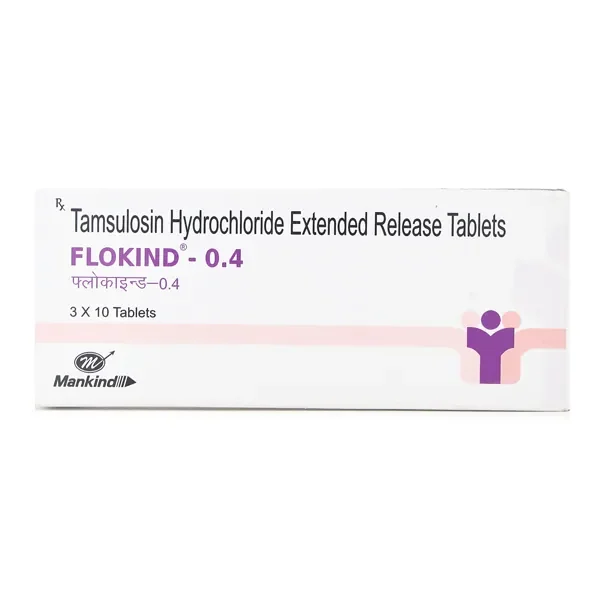 Flokind 0.4 Tablet (Tamsulosin 0.4mg) is an alpha-adrenergic antagonist that is used-RX Supply