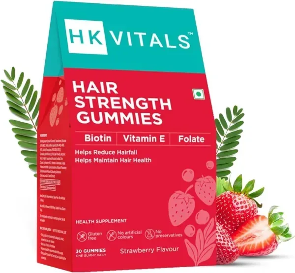 HK Vitals Biotin 10000 mcg with Vitamin E & Folate Gummies for Hair Health StrawberryDaily exposure to pollution
