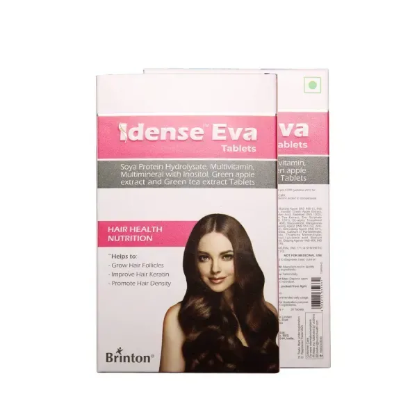 Idense Eva Tablet increases the circulation of blood and thus supplies nutrients to the hair and other parts of the body.