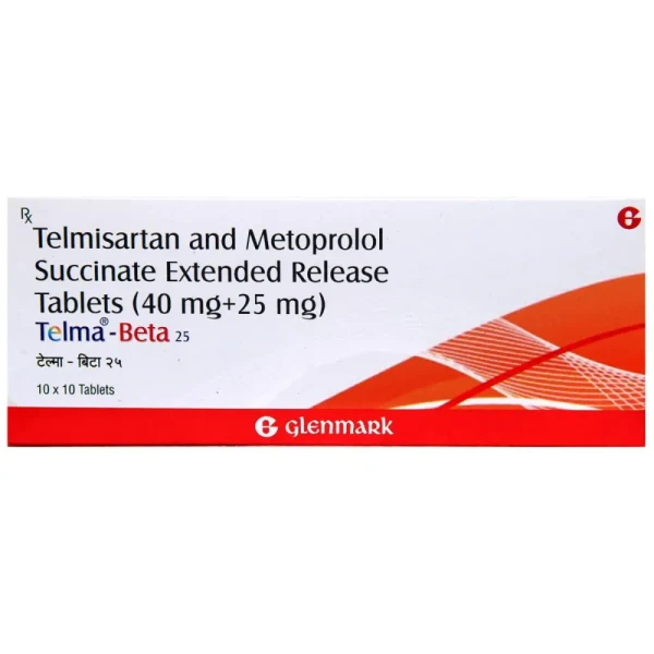 Telma-Beta Tablet ER (Telmisartan and Metoprolol Succinate) is a medicine used for treating-RX Supply