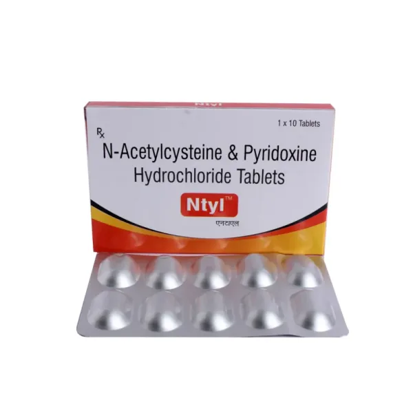 Ntyl Tablet (Acetylcysteine & Pyridoxamine dihydrochloride) is used in the treatment-RX Supply