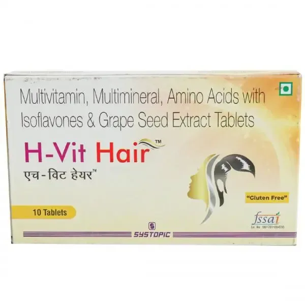 H-Vit Hair Tablet is a nutritional supplement which is used to promote hair growth and reduce hair loss.