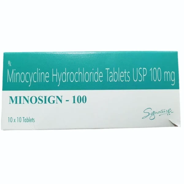 Minosign 100 Mg (Minocycline) is used to treat bacterial infections such as urinary tract infections | RX Supply