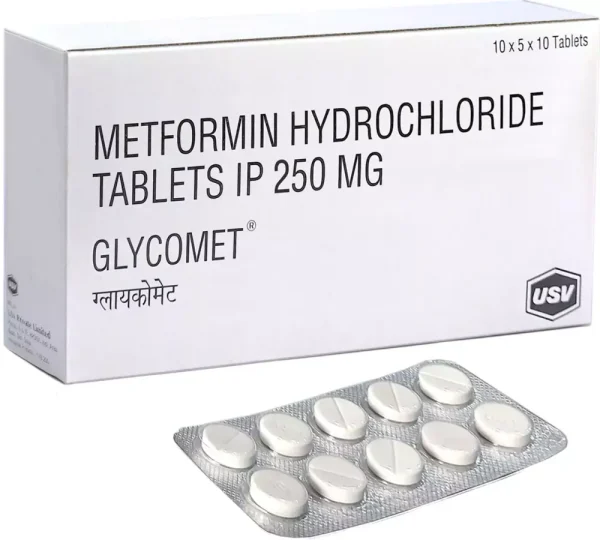 Glycomet 250 mg (Metformin) is a medicine used to treat type 2 diabetes | RX Supply