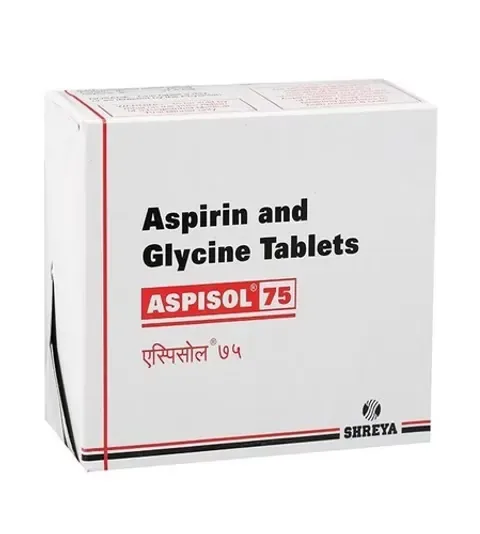 Aspisol Tablet (Aspirin and Glycine) is a combination of two medicine used for prevention of heart-RX Supply