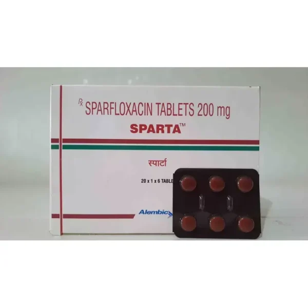 Sparta 200 Mg (Sparfloxacin) is a fluoroquinolone antibiotic used for the treatment | RX Supply
