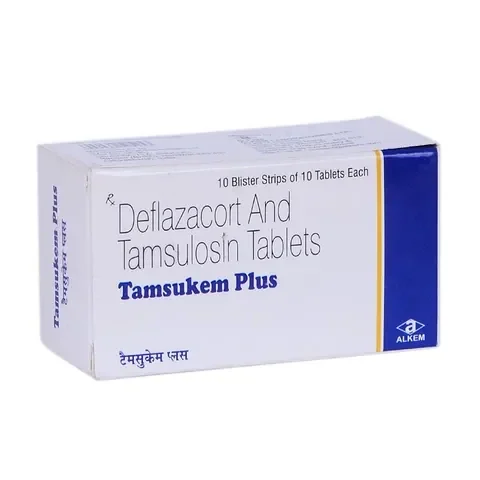 Tamsukem Plus (Tamsulosin and Deflazacort) Tablet is used for benign prostatic hyperplasia (BPH)-RX Supply
