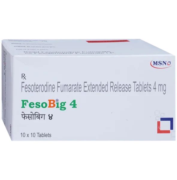 Fesobig Tablet ER (Fesoterodine Fumarate) is an antispasmodic medicine used to treat-RX Supply